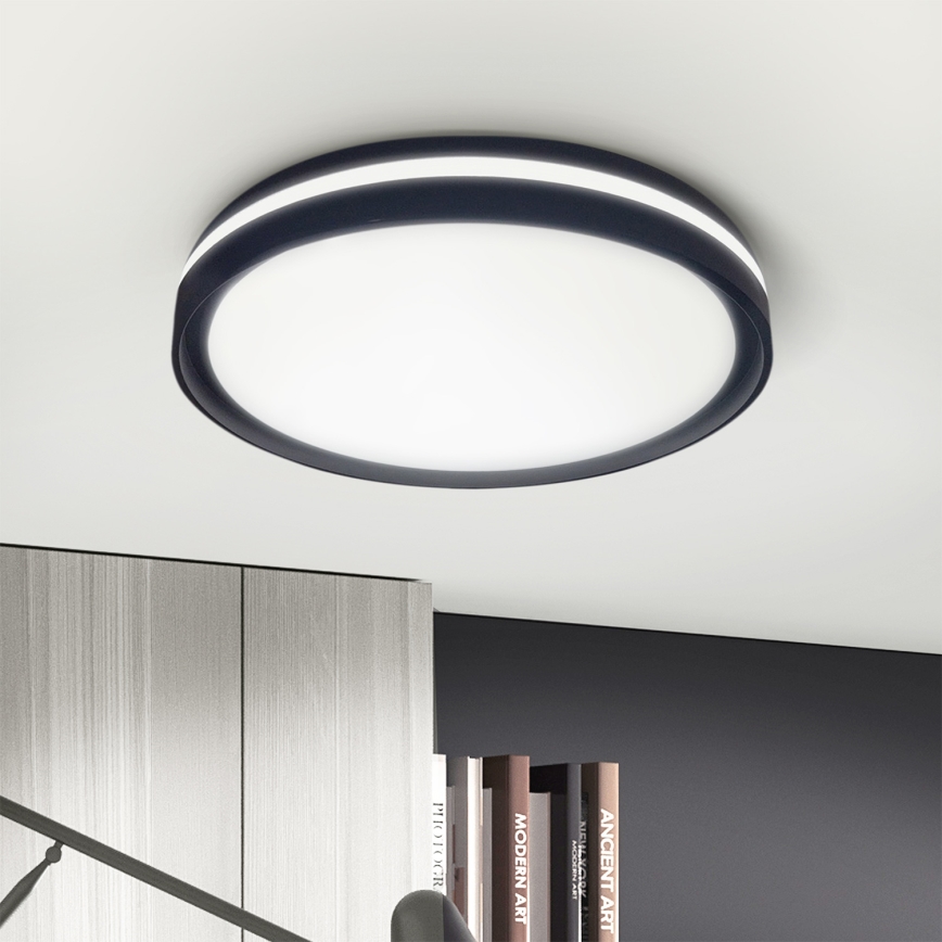 Brilagi - LED dimbare plafondlamp NAOMI LED/48W/230V 3000-6500K Ø 39 cm zwart + afstandsbediening