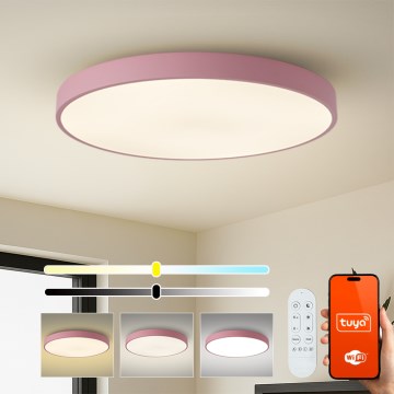 Brilagi - Dimbaar LED-armatuur POOL SMART LED/128W/230V Ø 100 cm Wi-Fi Tuya + afstandsbediening roze