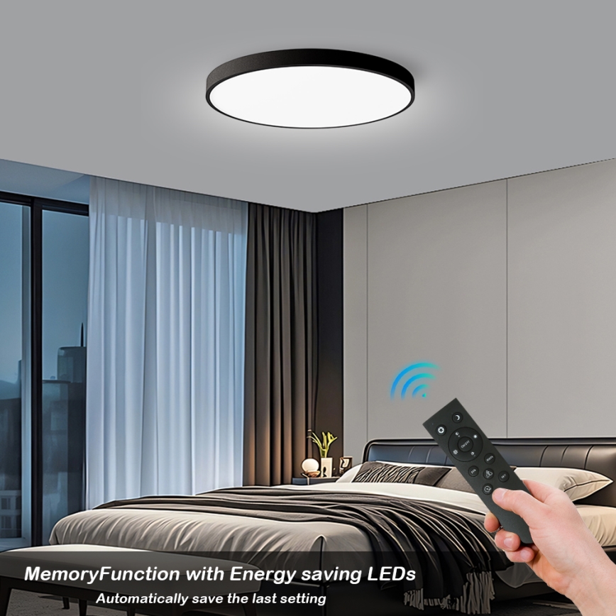 Brilagi - POOL SMART LED dimbare plafondlamp 128W/230V 3000–6000K Ø 100 cm Wi‑Fi Tuya, zwart + afstandsbediening