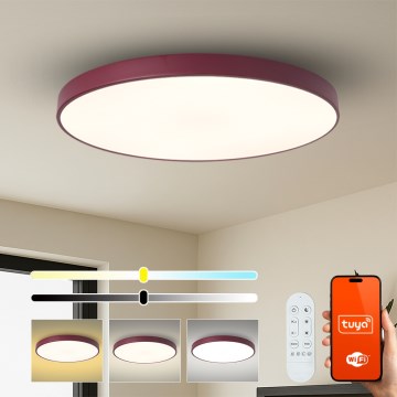 Brilagi - Dimbaar LED-armatuur POOL SMART LED/128W/230V Ø 100 cm Wi‑Fi Tuya + afstandsbediening, bordeaux