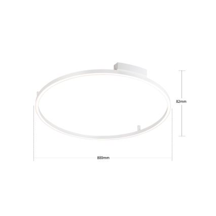 Brilagi - Dimbare LED-plafondlamp PORTOFINO LED/60W/230V 3000-6000K Ø 80 cm wit + afstandsbediening
