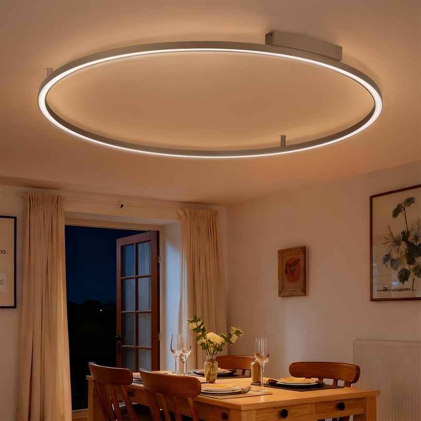 Brilagi - Dimbare LED-plafondlamp PORTOFINO LED/85W/230V 3000-6000K Ø 120 cm beige + afstandsbediening