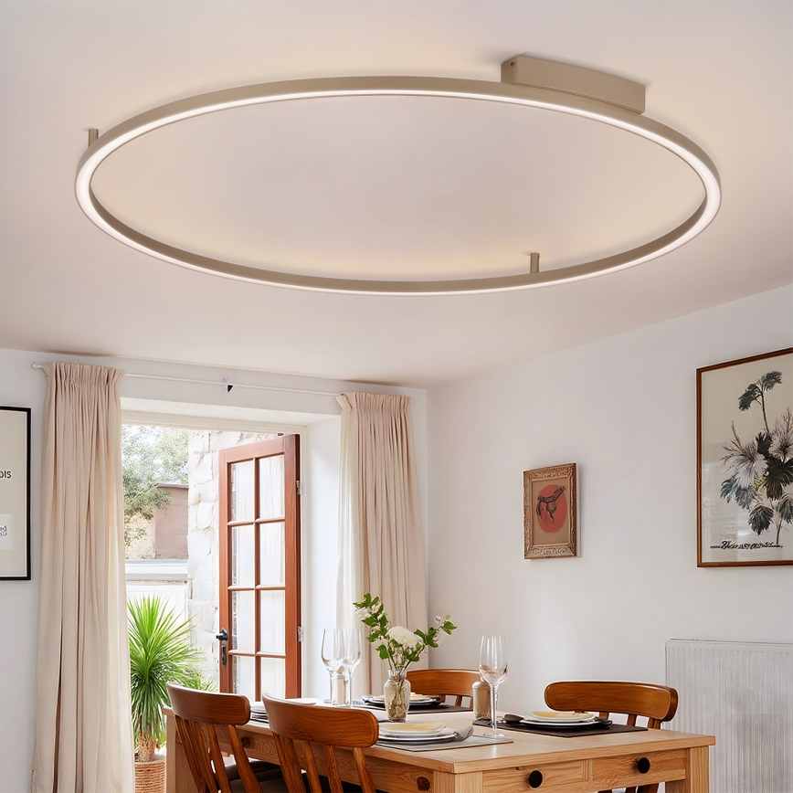 Brilagi - Dimbare LED-plafondlamp PORTOFINO LED/85W/230V 3000-6000K Ø 120 cm beige + afstandsbediening