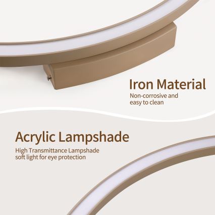 Brilagi - Dimbare LED-plafondlamp PORTOFINO LED/85W/230V 3000-6000K Ø 120 cm beige + afstandsbediening
