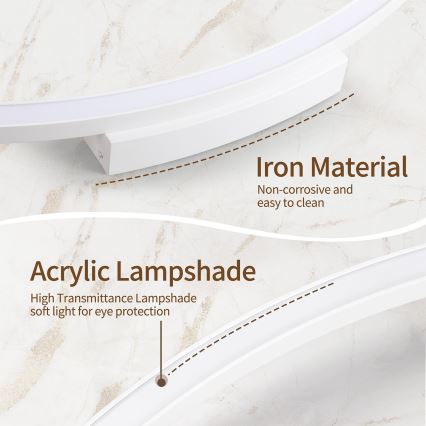 Brilagi - Dimbare LED-plafondlamp PORTOFINO LED/85W/230V 3000–6000K Ø 120 cm wit + afstandsbediening