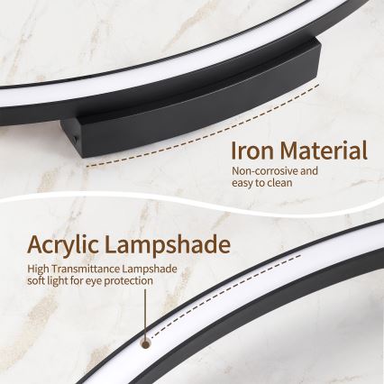 Brilagi - Dimbare LED-plafondlamp PORTOFINO LED/85W/230V 3000-6000K Ø 120 cm zwart + afstandsbediening