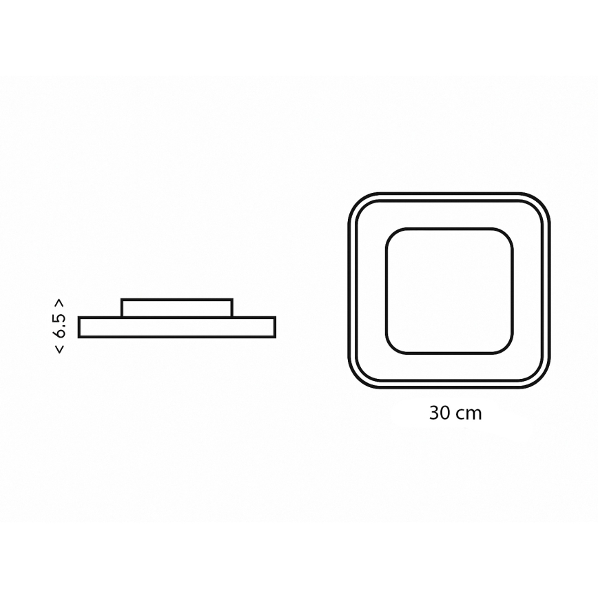 Brilagi - Dimbare LED-plafondlamp TRIVARO LED/65W/230V 3000-6000K 30x30 cm + afstandsbediening