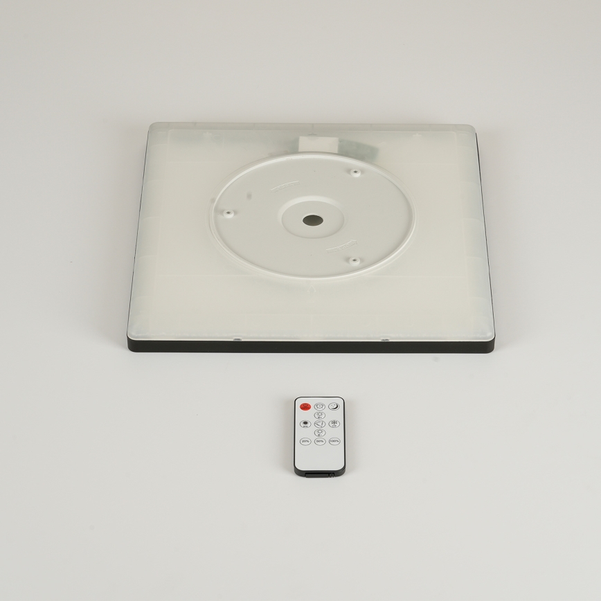 Brilagi - Dimbare LED-plafondlamp ULTRA SLIM LED/18W/230V 2700-6500K 30x30 cm zwart + afstandsbediening