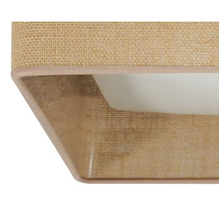 Brilagi - LED-dimbare plafondlamp VELVET SQUARE LED/24W/230V 43x43 cm 3000/4000/6500K + afstandsbediening bruin