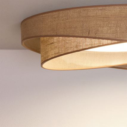 BRILAGI - Dimbare LED-plafondlamp VELVET TWIST LED/36W/230V 3000-6000K Ø 65 cm Wi-Fi Tuya Beacon beige + afstandsbediening