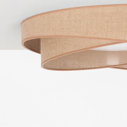 BRILAGI - Dimbare LED-plafondlamp VELVET TWIST LED/36W/230V 3000-6000K Ø 65 cm Wi-Fi Tuya Beacon beige + afstandsbediening