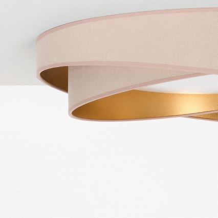BRILAGI - LED dimbare plafondlamp VELVET TWIST LED/36W/230V 3000-6000K Ø 65 cm Wi-Fi Tuya Beacon beige/goud + afstandsbediening