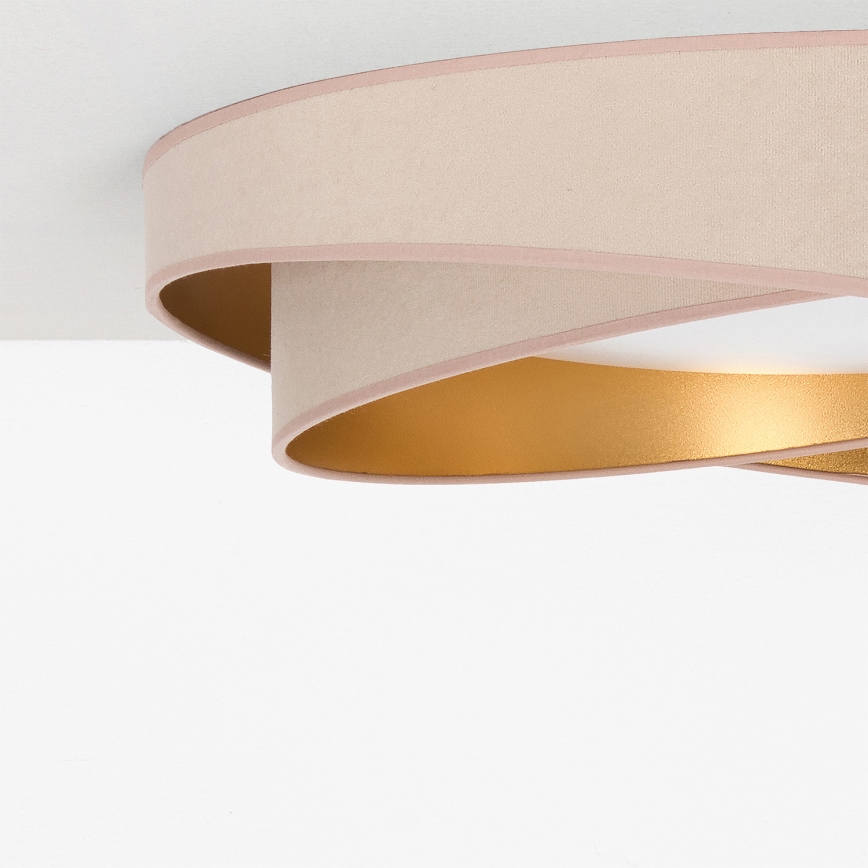 BRILAGI - LED dimbare plafondlamp VELVET TWIST LED/36W/230V 3000-6000K Ø 65 cm Wi-Fi Tuya Beacon beige/goud + afstandsbediening