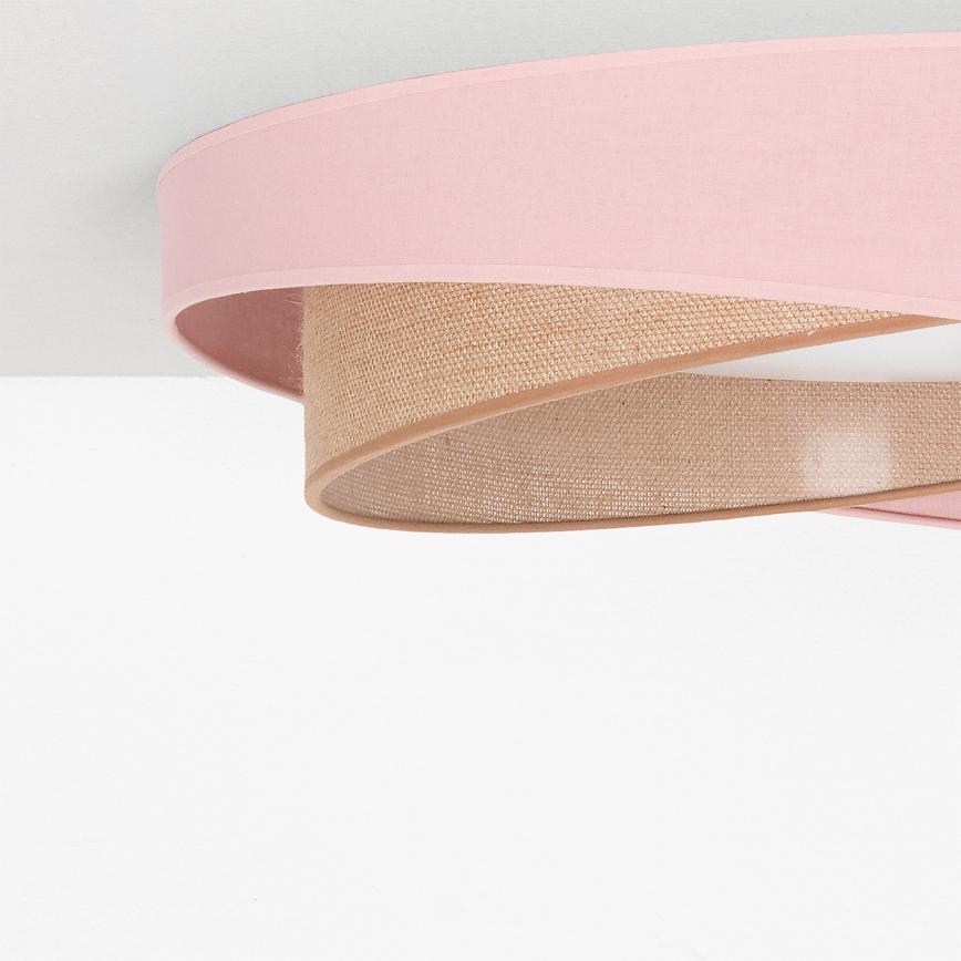 BRILAGI - LED dimbare plafondlamp VELVET TWIST LED/36W/230V 3000-6000K Ø 65 cm Wi-Fi Tuya Beacon roze/beige + afstandsbediening
