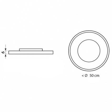 Brilagi - Dimbare LED-plafondlamp VIRELA LED/86W/230V 3000-6000K Ø 50 cm + afstandsbediening