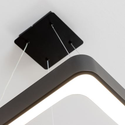 Brilagi - LED dimbare hanglamp met kabel FALCON II LED/80W/230V 3000-6500K 40x40 cm zwart + afstandsbediening