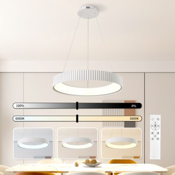 BRILAGI - Dimbare hanglamp aan kabel FALCON MODERN LED/54W/230V 3000-6000K Ø 60 cm wit + afstandsbediening