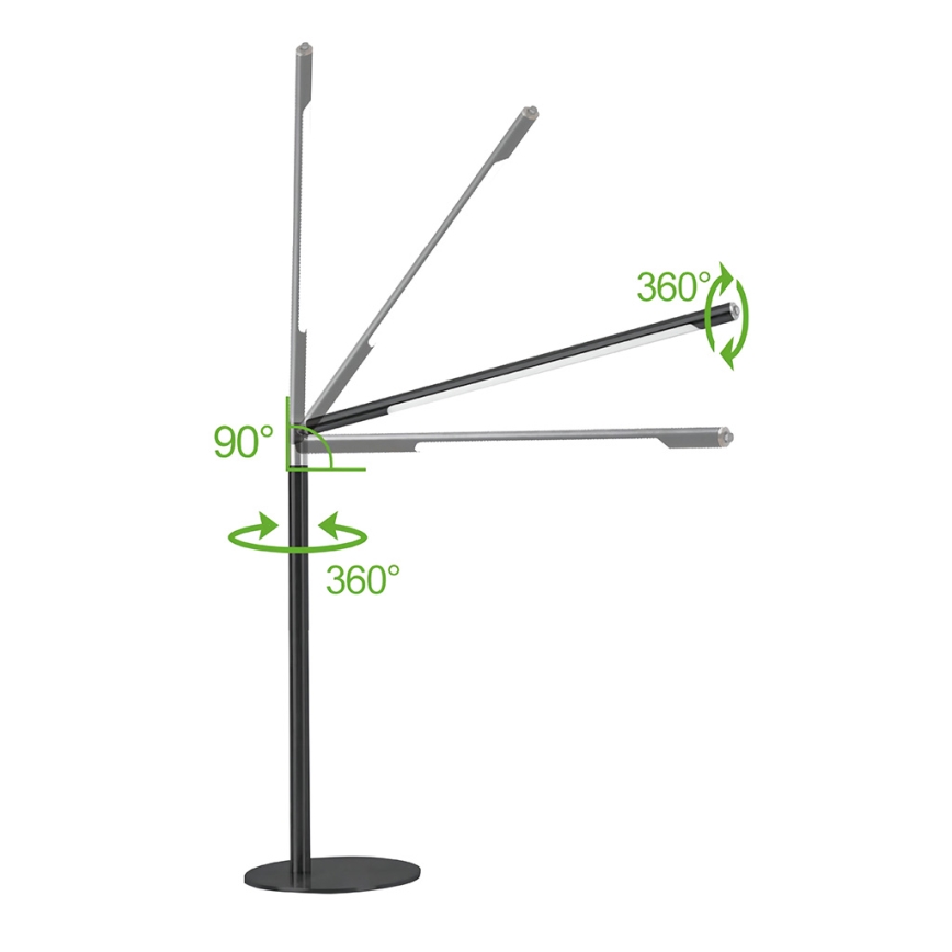 Brilagi - Dimbare tafellamp met aanraakbediening VARIO LED/7W/230V 3000-6500K CRI 96 zwart