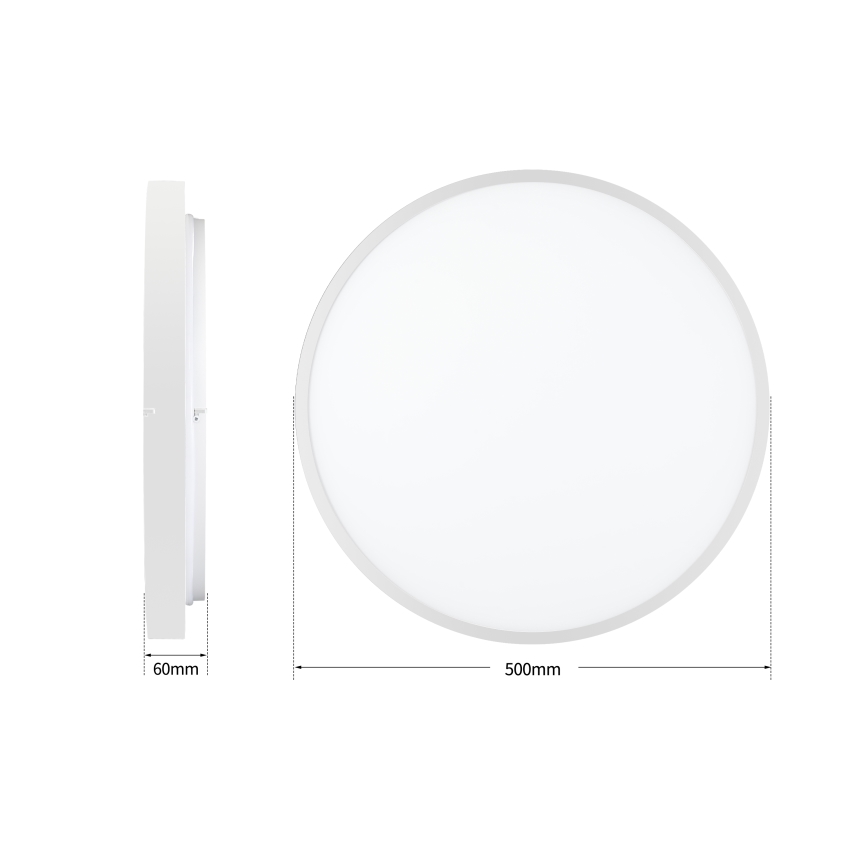 Brilagi - LED dimbare plafondlamp GLASS POOL DOUBLE LED/60W/230V 3000-6000K 50 cm wit + afstandsbediening