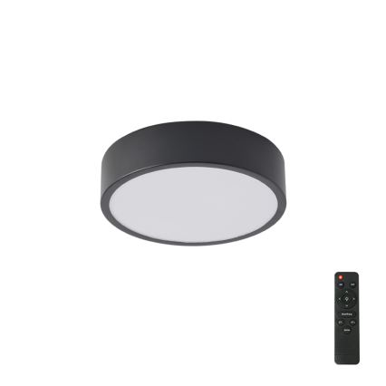 Brilagi - LED dimbare plafondlamp POOL LED/18W/230V 3000-6000K 20 cm zwart + afstandsbediening