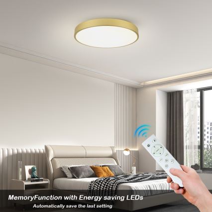 Brilagi - Dimbare LED-plafondlamp POOL SMART LED/100W/230V 3000–6000K 80 cm goud Wi-Fi Tuya + afstandsbediening