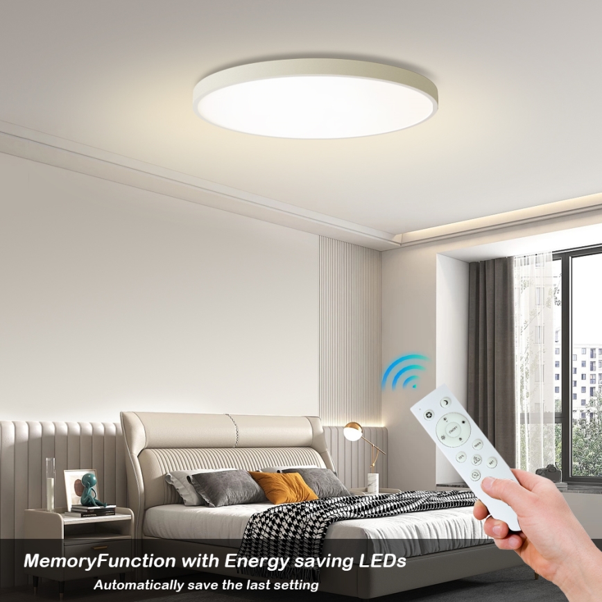 Brilagi - LED dimbare plafondlamp POOL SMART LED/100W/230V 3000-6000K Ø 80 cm Wi-Fi Tuya wit + afstandsbediening