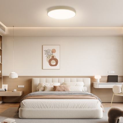 Brilagi - Dimbare LED-plafondlamp POOL SMART LED/60W/230V 3000–6000K Ø 50 cm Wi-Fi Tuya beige + afstandsbediening