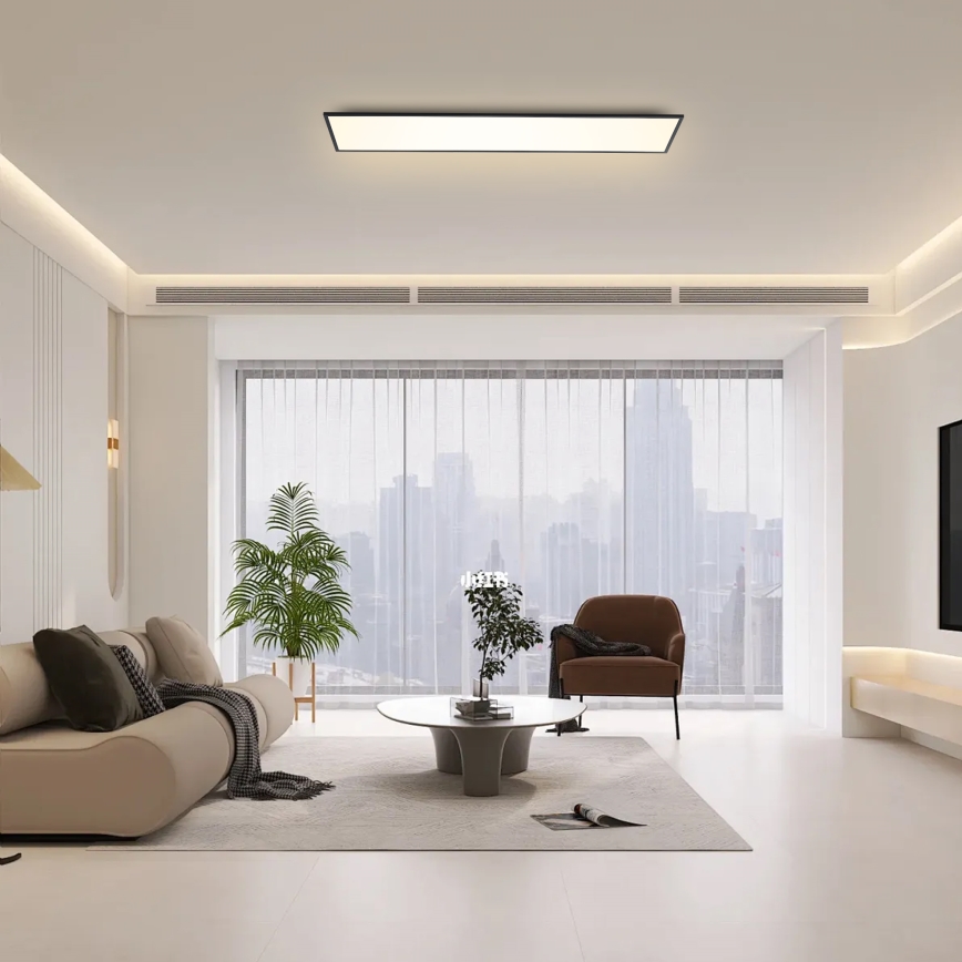 Brilagi - Dimbare LED plafondlamp SLIMFRAME LED/58W/230V 120x30 cm 3000-6000K zwart + afstandsbediening