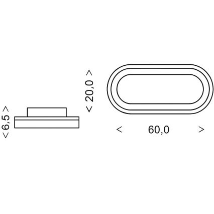 Brilagi - Dimbare LED-plafondlamp TRIVARO LED/85W/230V 3000-6000K 20x60 cm + afstandsbediening