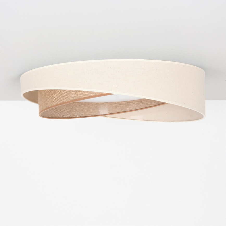 BRILAGI - LED Dimbare plafondlamp VELVET TWIST LED/36W/230V 3000-6000K Ø 65 cm Wi-Fi Tuya Beacon crème/beige + afstandsbediening