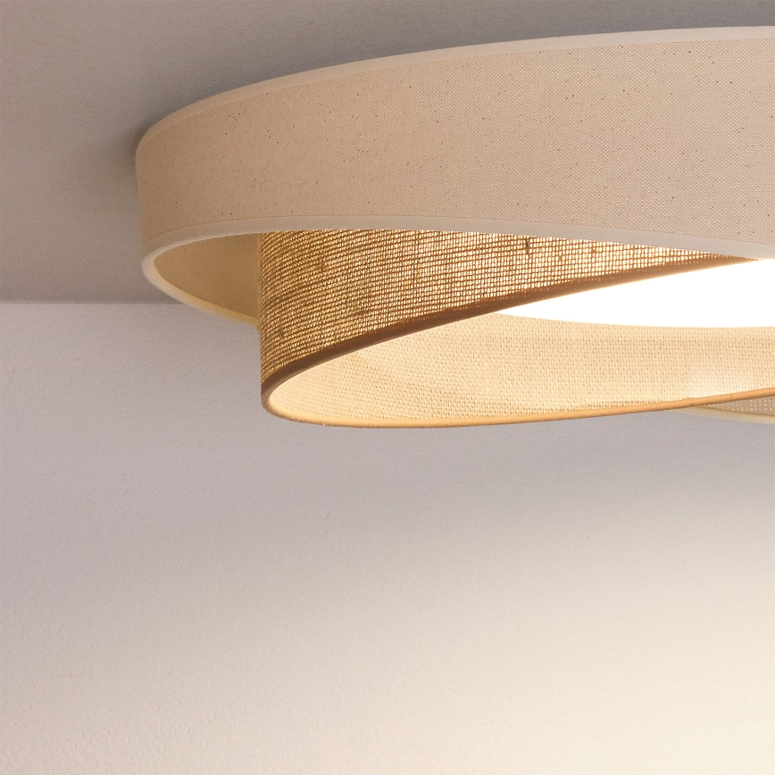 BRILAGI - LED Dimbare plafondlamp VELVET TWIST LED/36W/230V 3000-6000K Ø 65 cm Wi-Fi Tuya Beacon crème/beige + afstandsbediening