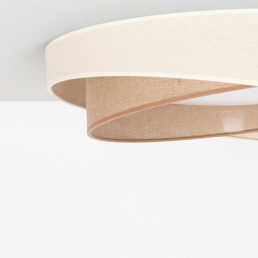 BRILAGI - LED Dimbare plafondlamp VELVET TWIST LED/36W/230V 3000-6000K Ø 65 cm Wi-Fi Tuya Beacon crème/beige + afstandsbediening