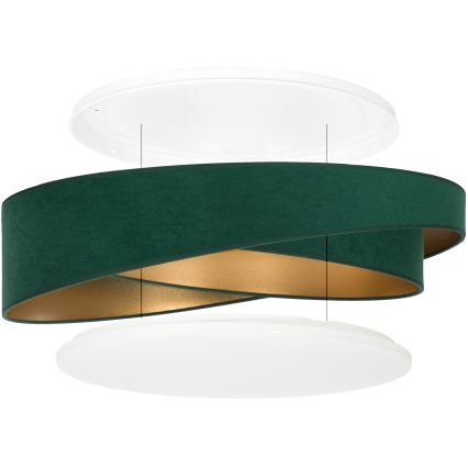 BRILAGI - LED-dimbare plafondlamp VELVET TWIST LED/36W/230V 3000-6000K Ø 65 cm Wi-Fi Tuya Beacon groen/goud + afstandsbediening
