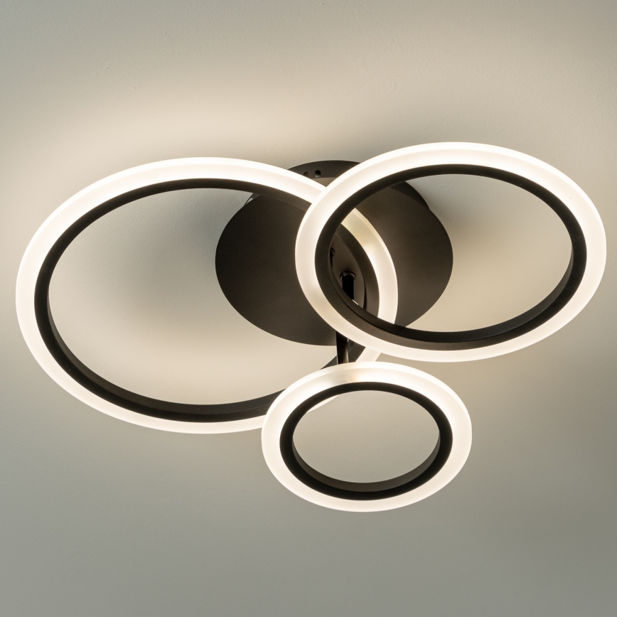 Brilagi - Dimbare LED bevestigde hanglamp ORBITS LED/40W/230V 3000-6500K zwart + afstandsbediening