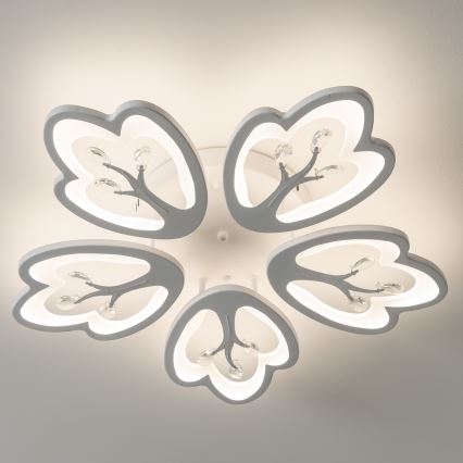 Brilagi - Dimbare LED bevestigde hanglamp TWIST LED/80W/230V 3000-6500K wit + afstandsbediening