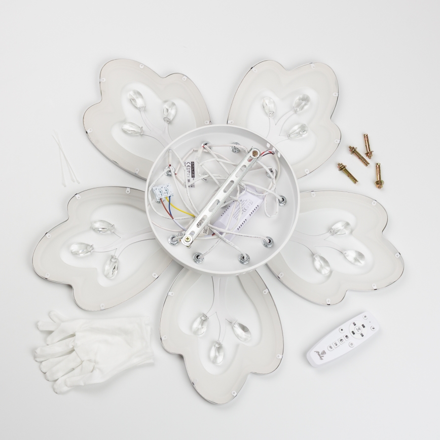 Brilagi - Dimbare LED bevestigde hanglamp TWIST LED/80W/230V 3000-6500K wit + afstandsbediening