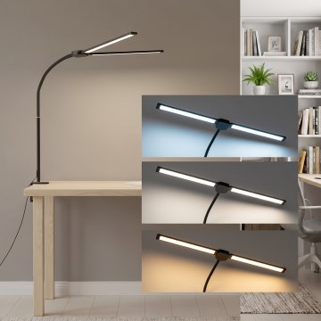 Brilagi - Dimbare LED-bureaulamp met USB VARIO LED/14W/5V 3000-6000K zwart