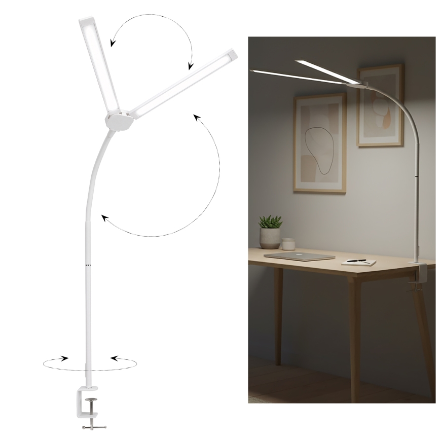BRILAGI - dimbare LED-bureaulamp USB VARIO LED/14W/5V 3000-6000K wit