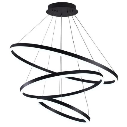 Brilagi - Dimbare LED hanglamp aan een koord CIRCLE LED/125W/230V 3000-6500K zwart + afstandsbediening