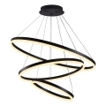Brilagi - Dimbare LED hanglamp aan een koord CIRCLE LED/125W/230V 3000-6500K zwart + afstandsbediening