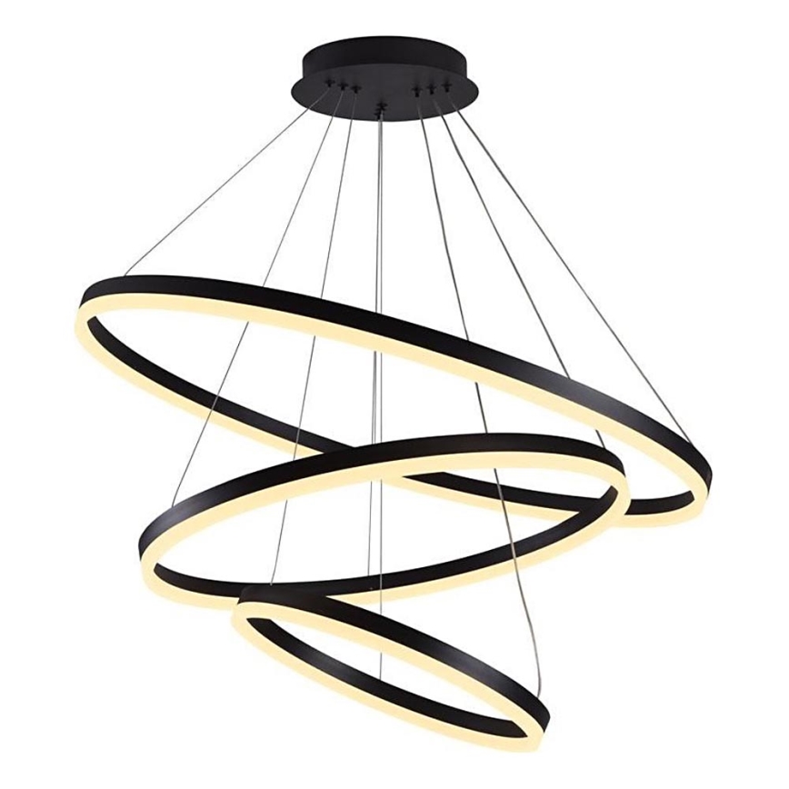 Brilagi - Dimbare LED hanglamp aan een koord CIRCLE LED/125W/230V 3000-6500K zwart + afstandsbediening