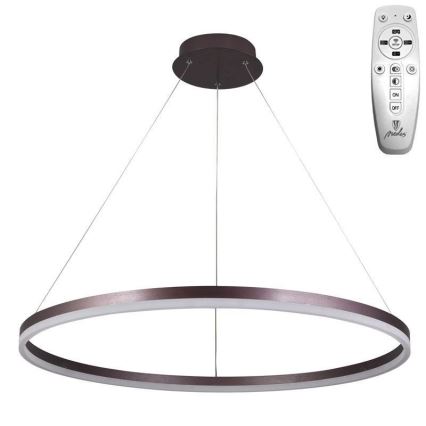 Brilagi - Dimbare LED hanglamp aan een koord CIRCLE LED/55W/230V 3000-6500K bruin + afstandsbediening