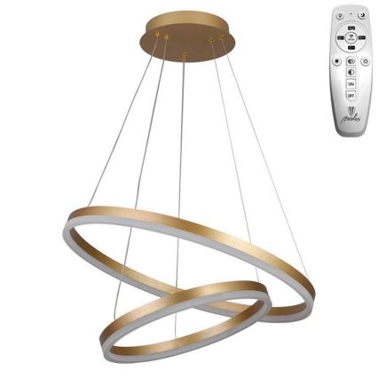 Brilagi - Dimbare LED hanglamp aan een koord CIRCLE LED/70W/230V 3000-6500K goud + afstandsbediening