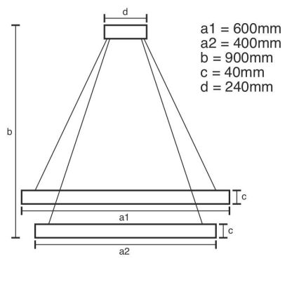 Brilagi - Dimbare LED hanglamp aan een koord CIRCLE LED/70W/230V 3000-6500K goud + afstandsbediening