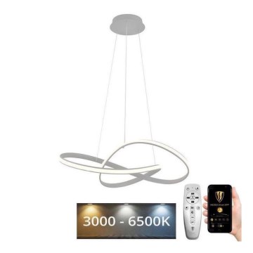 Brilagi - Dimbare LED hanglamp aan een koord COSMOWAVE LED/70W/230V 3000-6500K zilver + afstandsbediening