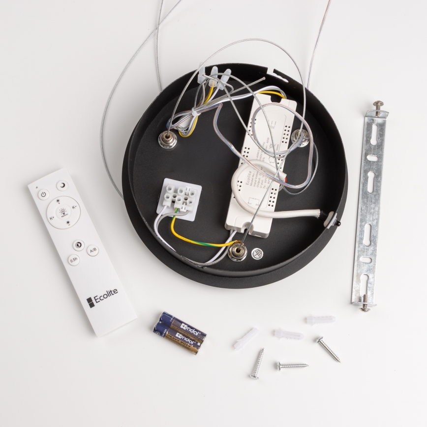 Brilagi - Dimbare LED Hanglamp aan een koord FALCON LED/40W/230V 3000-6500K zwart + afstandsbediening