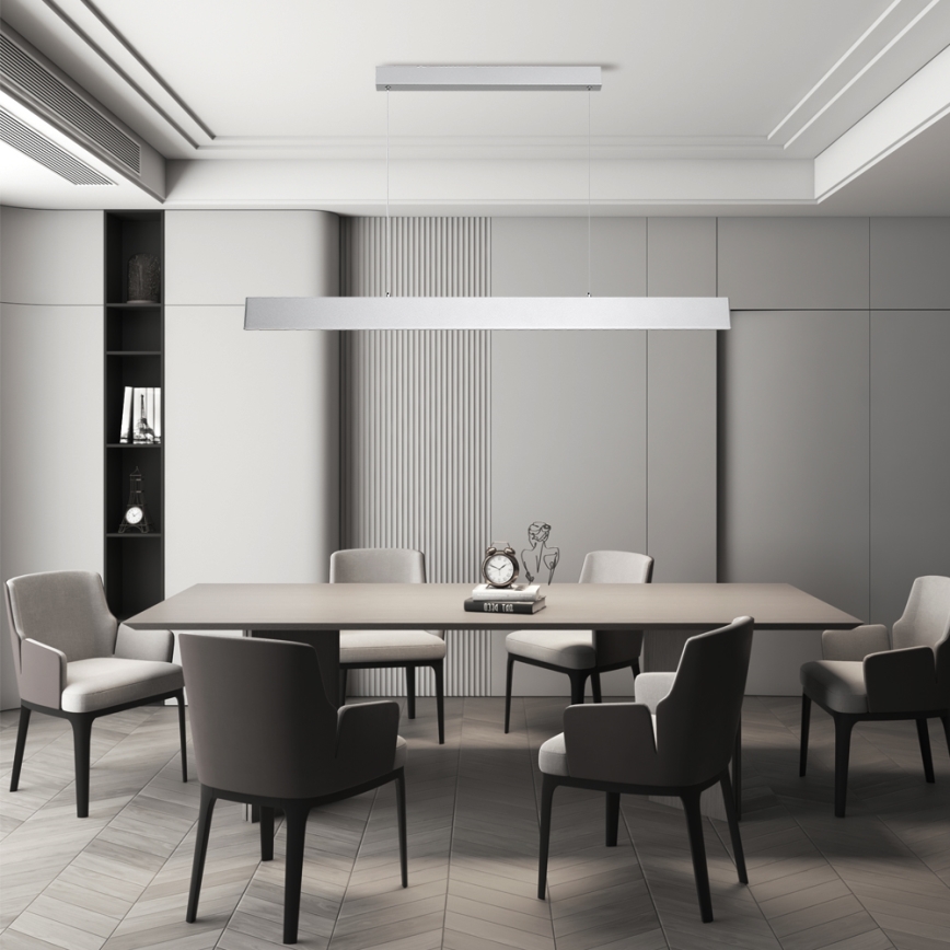 Brilagi - Dimbare LED hanglamp aan een koord SLIMLINE LED/40W/230V 3000-6000K zilver + afstandsbediening