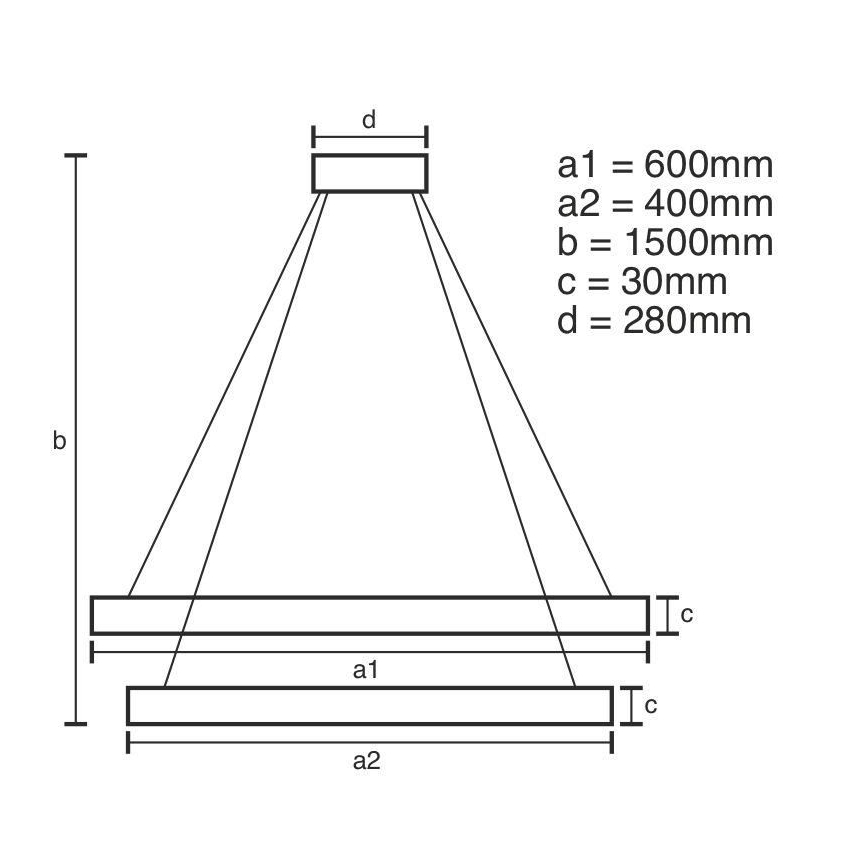 Brilagi - LED-dimbare hanglamp met kabel COSMOWAVE LED/115W/230V 3000-6500K + afstandsbediening