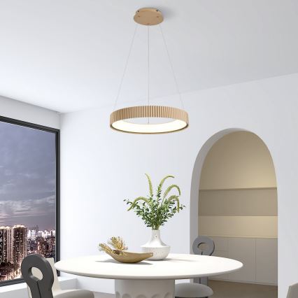 Brilagi - dimbare LED-hanglamp met kabel FALCON MODERN LED/30W/230V 3000-6500K 40 cm beige + afstandsbediening