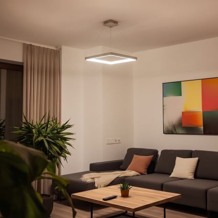 BRILAGI - dimbare LED-hanglamp aan kabel FALCON SLIM LED/50W/230V 3000-6500K 50x50 cm beige + afstandsbediening